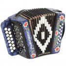 New Russian Accordion "Romashka" 15x12-I, Palekh painting, Shuyskaya garmon