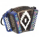 New Accordion "Souvenir" 15x12-I,  Palekh painting, Shuyskaya garmon. Russia