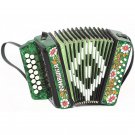 New brand Accordion "Daisy" (Romashka in rus) 15x12-I, Palekh painting, Shuya accordion. Russia