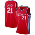 Mens, New Philadelphia 76ers #21 Joel Embiid red swingman basketball jersey