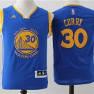 Youth Golden State Warriors 30# Stephen Curry Blue Basketball stitched jersey