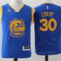 Youth Golden State Warriors 30# Stephen Curry Blue Basketball stitched jersey