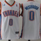 Men's new Oklahoma City Thunder #0 Russell Westbrook White Basketball Jersey