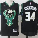 Men's Milwaukee Bucks #34 Giannis Antetokounmpo black basketball jersey