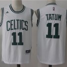 Men's Boston Celtics #11 Jayson Tatum Jersey Swingman Basketball Stitched White