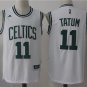 Men's Boston Celtics #11 Jayson Tatum Jersey Swingman Basketball Stitched White
