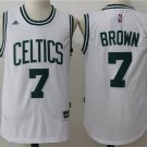 Men's Boston Celtics Jaylen Brown #7 White Swingman Basketball Jersey