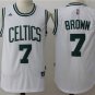 Men's Boston Celtics Jaylen Brown #7 White Swingman Basketball Jersey