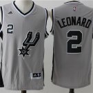New Men's San Antonio Spurs #2 Kawhi Leonard basketball jersey gray