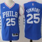 Men's Ben Simmons Jersey #25 Philadelphia 76ers Stitched Jerse Blue