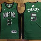 Mens Boston 5# Kevin Garnett Green Black Basketball Jersey