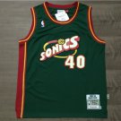 Men's Sonics #40 Shawn Kemp Men's green jersey