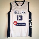 Men's Greece Team Hellas Giannis Antetokounmpo #13 White Basketball Jerseys