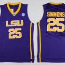 MENS  NEW LSU Tigers Ben Simmons #25 Swingman Basketball Purple Jersey S-XXL