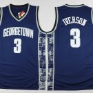 Men's Georgetown Hoyas Allen Iverson #3 Navy College Basketball Jerseys