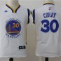 Youth Golden State Warriors 30# Stephen Curry White Basketball stitched jersey