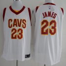 Mens, Cleveland Cavaliers 23# LeBron James white basketball stitched jersey