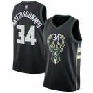Mens, New Milwaukee Bucks #34 Giannis Antetokounmpo basketball jersey black