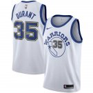 Mens  Golden State Warriors 35 Kevin Durant Jersey White the Town