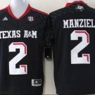 Men's Texas A&M Aggies Johnny Manziel #2 College Black Football Jersey