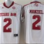 Men's Texas A&M Aggies Johnny Manziel #2 College White Football Jersey