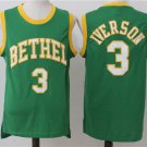 MENS    Allen Iverson #3 Bethel High School Green Swingman Basketball Sewn Jersey