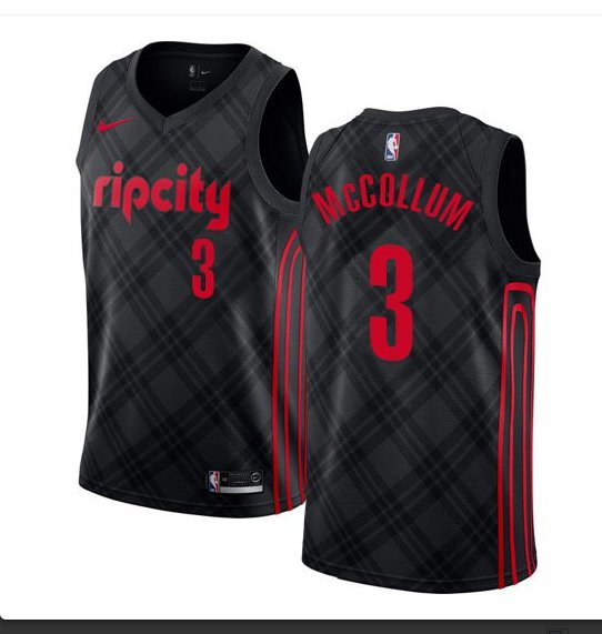 MENS Blazers #3 CJ McCollum Basketball Jersey