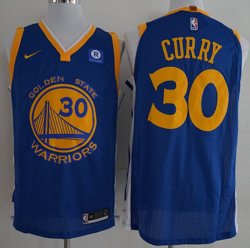 Men's Warriors 30 Stephen Curry Jersey blue
