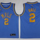 MENS  Lakers #2 Lonzo Ball jersey blue