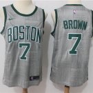 Men's Jaylen Brown celtics jersey grey city edition