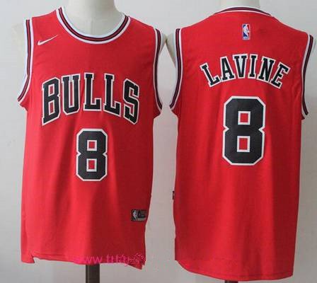 MenS Chicago Bulls #8 Zach LaVine Red 2017-2018 Nike Swingman Stitched NBA Jersey