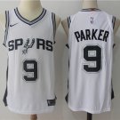 MENS  San Antonio spurs Tony Parkeer 9 embroidery replica white basketball jersey