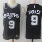 MENS   San Antonio spurs Tony Parkeer 9 embroidery replica black basketball jersey