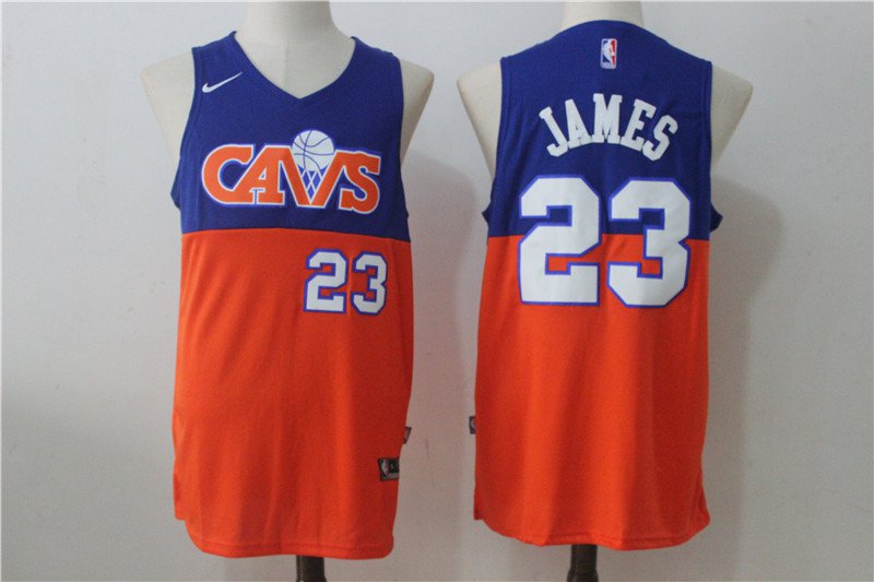 MENS Cleveland cavaliers lebron James 23 embroidery replica blue red jersey