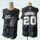 MENS San Antonio Spurs Ginobili 20 camouflage embroidery basketball jersey