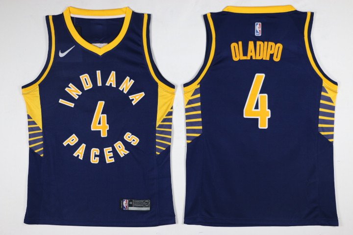 MensIndiana pacer oladipo 4 embroidered blue basketball jersey