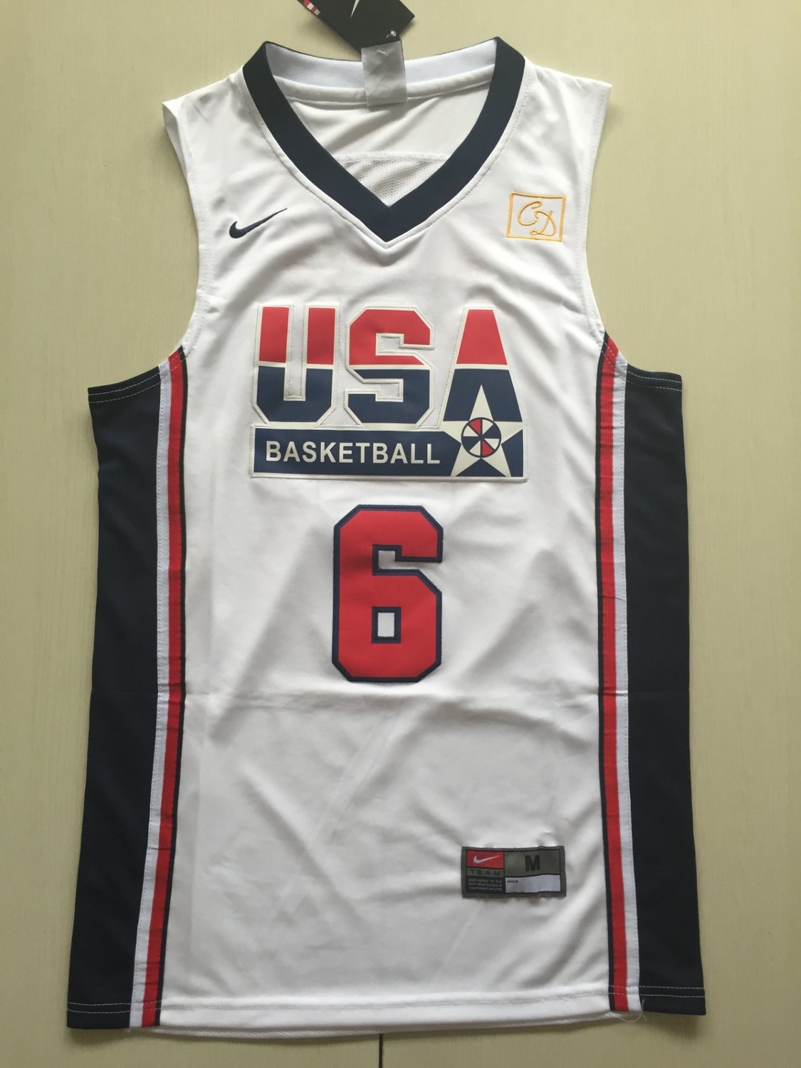 MENS  USA Dream Team 6 Patrick Ewing Basketball Jersey White