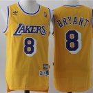 Men's Los Angeles Lakers #8 Kobe Bryant Jersey Yellow Stitched Jerseys.jpg