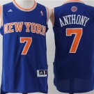 Mens   New York Knicks Carmelo Anthony #7 Basketball Blue Basketball Jerseys S-XXL