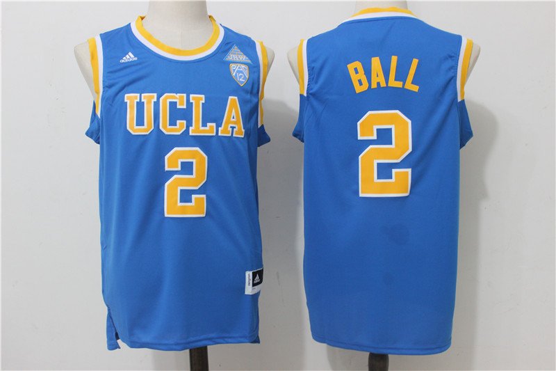 Mens  Best Men's UCLA College Lonzo Ball No.2 Throwback Swingman Blue Stitched Jersey