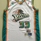 Mens  Pisons #33 Grant Hill Men's White basketball jersey