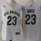Mens New Orleans pelicans #23 Anthony Davis White Swingman jersey
