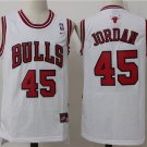 Mens Chicago Bulls NO.45 Michael Jordan Retro Swingman White Home Jersey