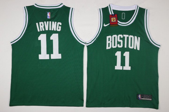 Youth Boston Celtics 11 Kyrie Irving Basketball Jersey Green