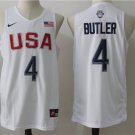 Men's USA Dream Team #4 Jimmy Butler Jersey White Stitched Basketball Jersey