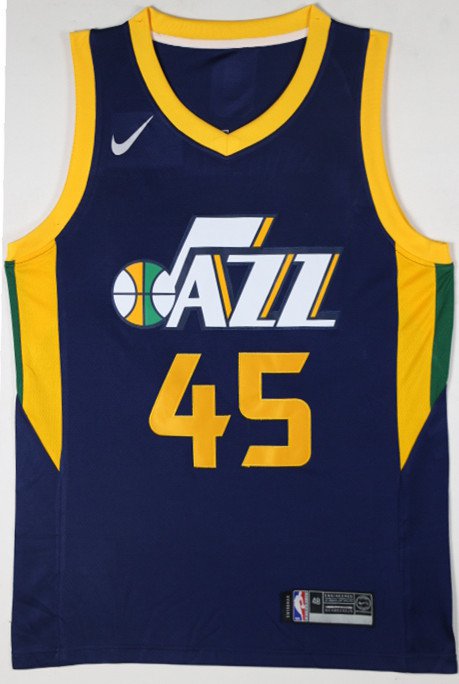 New Men's Utah Jazz #45 Donovan-Mitchell Stitched basketball jersey blue