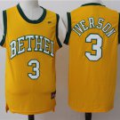 MENs  Philadelphia 76ers 3 Allen Iverson Basketball Jersey yellow Bethel