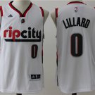Men's NEW Damian Lillard #0 Portland Trail Blazers Rip City Basketball Jersey White