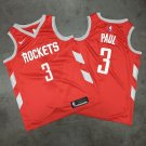 Mens  Chris Paul Jersey #3 Houston Rockets Red Playoff 2018 Swingman