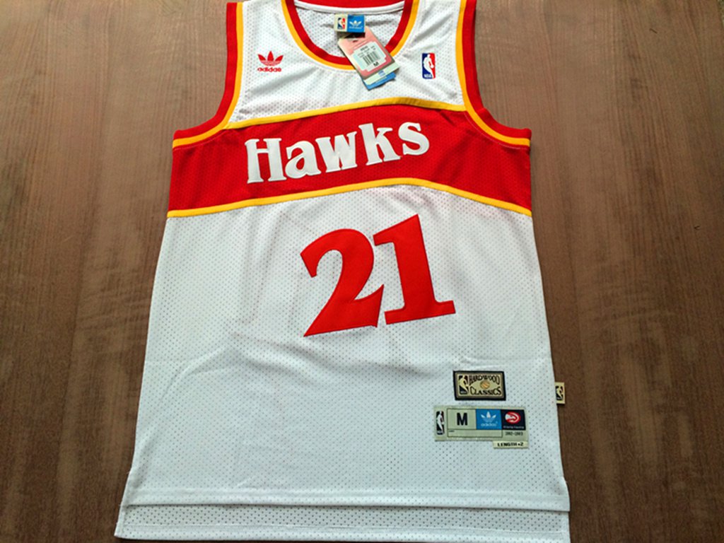 Mens Dominique Wilkins #21 Atlanta Hawks Vintage Basketball Swingman Jersey